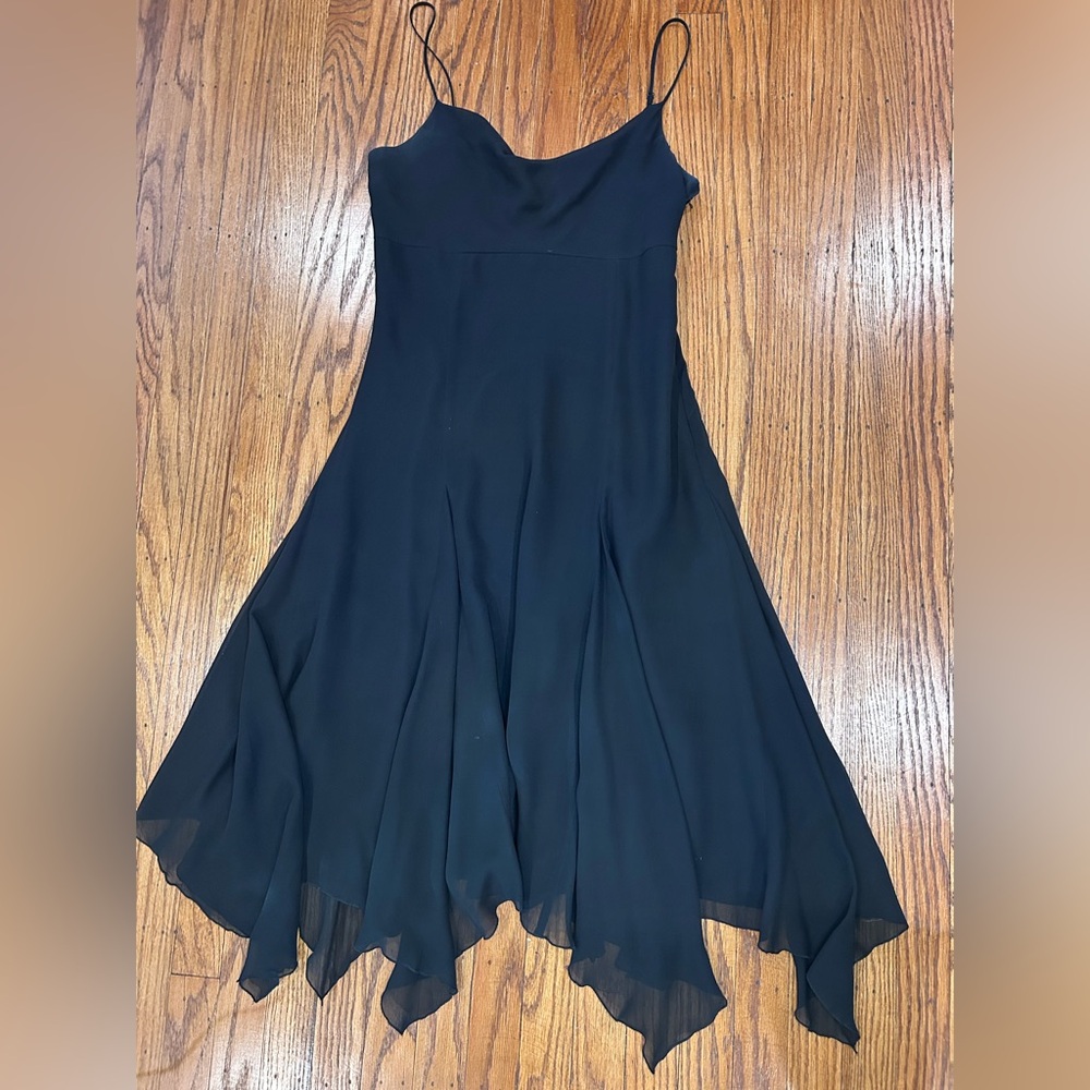 BCBG Max Azaria Black Spaghetti Strap Dress - size medium
